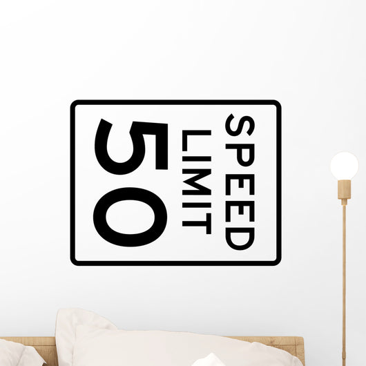 Speed Limit Sign 50mph Wall Decal