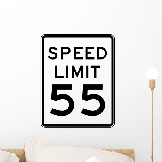 Speed Limit Sign 55 Wall Decal