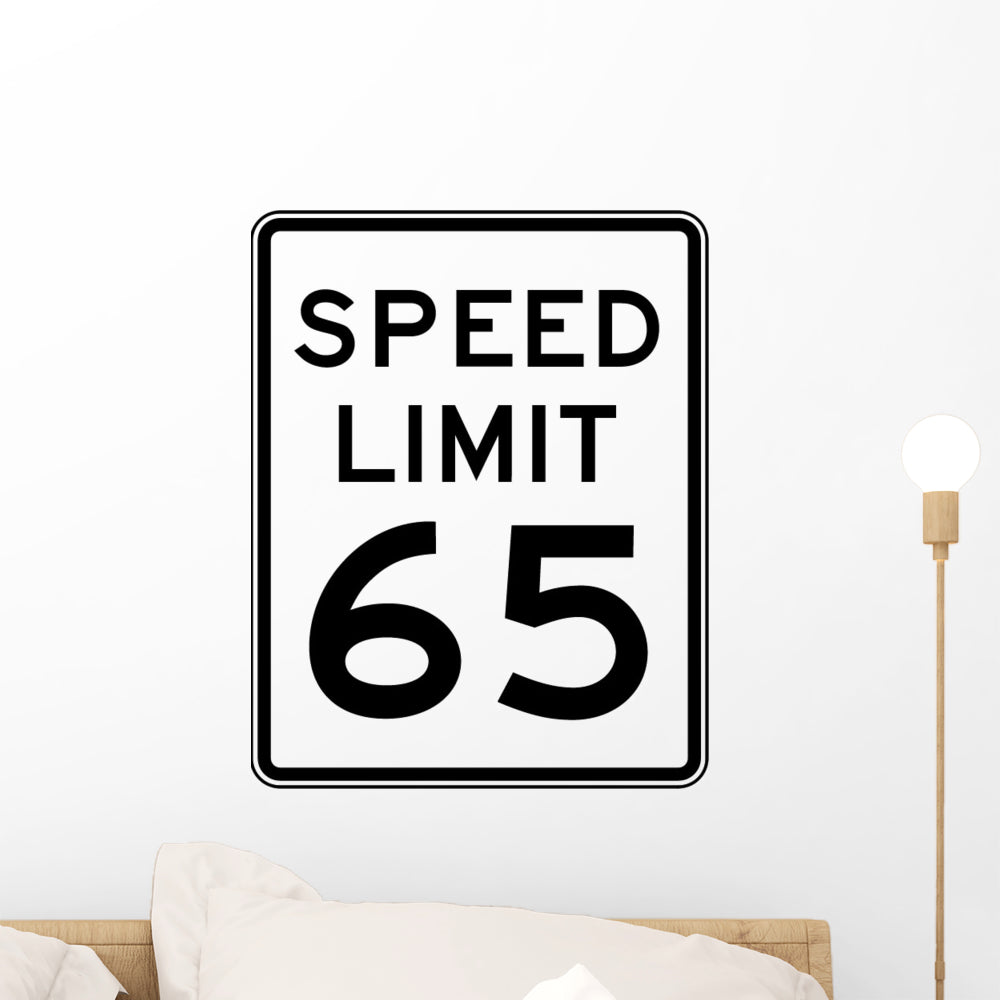 Speed Limit Sign 65 Wall Decal - WallMonkeys.com – Wallmonkeys