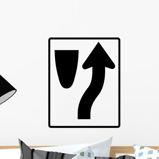 Merge to Right Sign Wall Decal