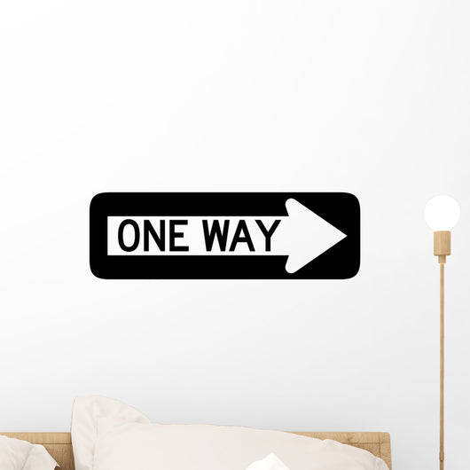 One Way to the Right Sign Wall Decal