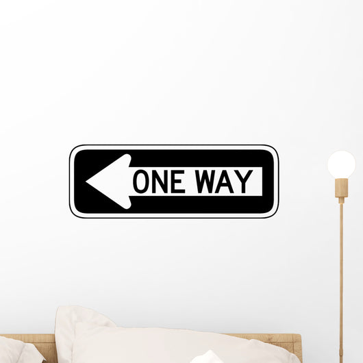 One Way to the Left Sign Wall Decal