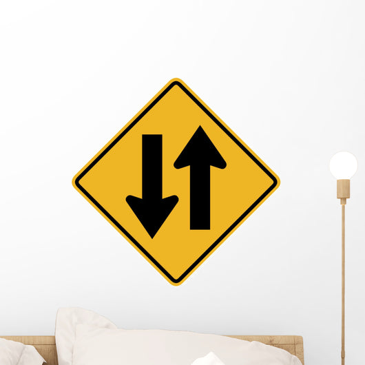 Two Way Traffic Sign Wall Decal
