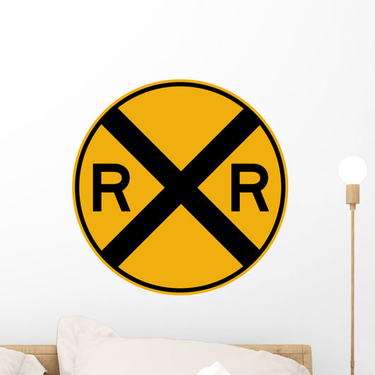 Rail Road Crossing Symbol Wall Decal