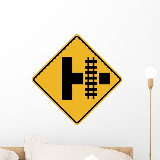 Parallel Railroad Crossing Side Wall Decal
