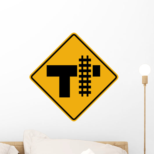 Parallel Railroad Crossing T Wall Decal