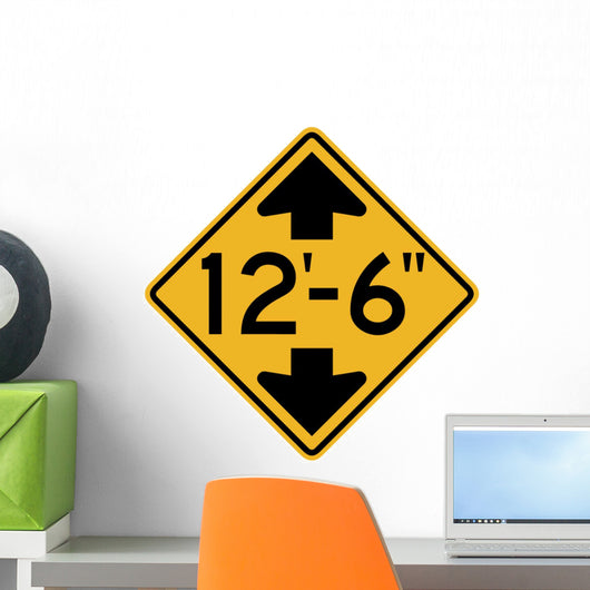 Low Clearance Symbol Sign Wall Decal