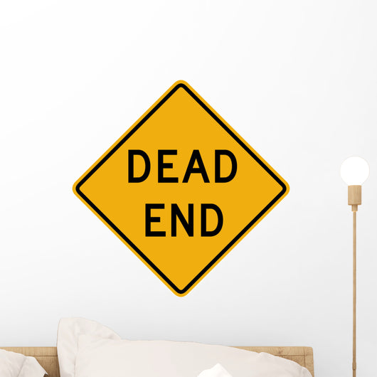 Dead End Word Sign Wall Decal