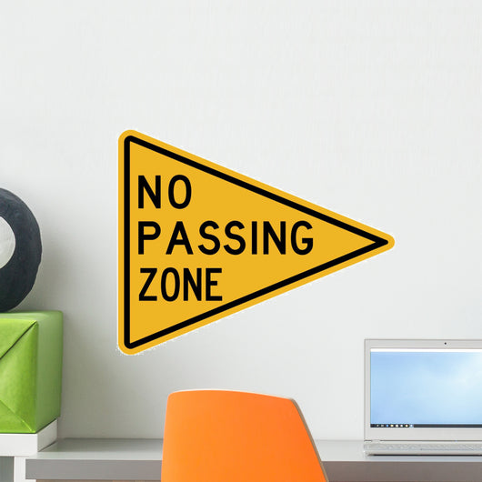 No Passing Zone Word Wall Decal