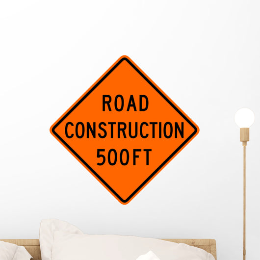 Road Construction 500ft Word Wall Decal