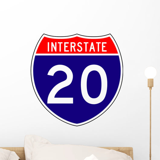 Interstate Route Sign Two Wall Decal