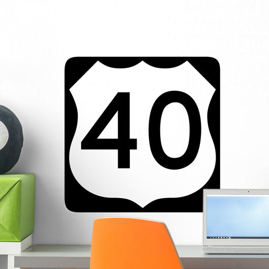 US Numbered Route Sign Two Digit Wall Decal