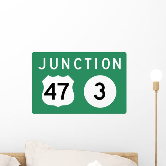 Combination Junction Sign Wall Decal