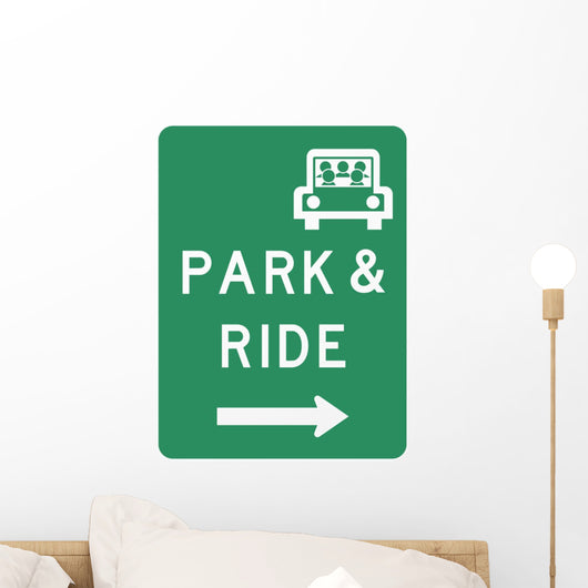 Park and Ride Sign Wall Decal