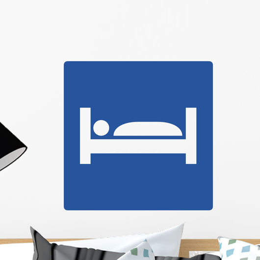 Blue Hotel Motel Sign Wall Decal