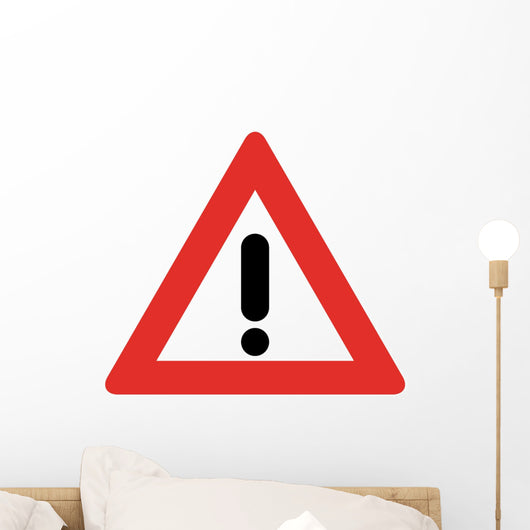 Caution Ahead Symbol Sign Wall Decal