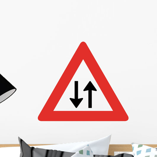 Two Way Traffic Sign Wall Decal