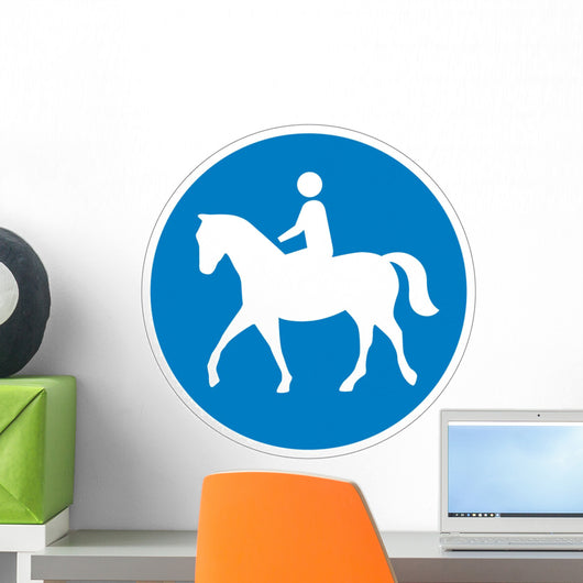 Equestrian Crossing Symbol Sign Wall Decal