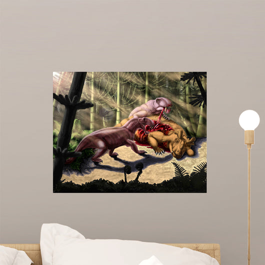 Biarmosuchus Predators Eating Flesh Wall Decal