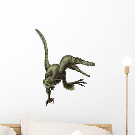Velociraptor White Wall Decal Design 1