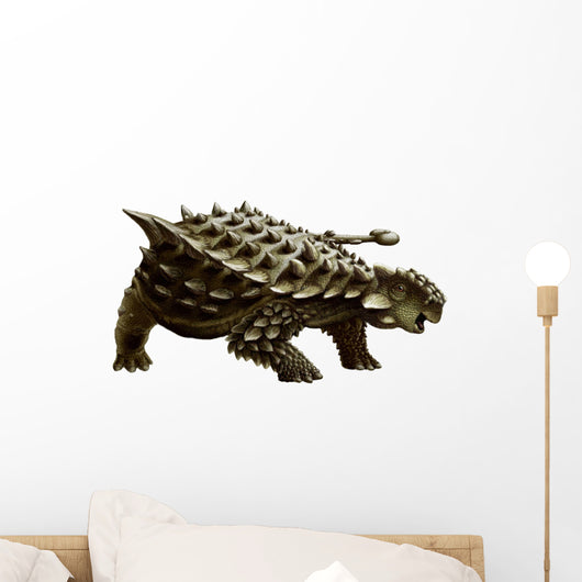 Armored Saichania Ankylosaurid White Wall Decal