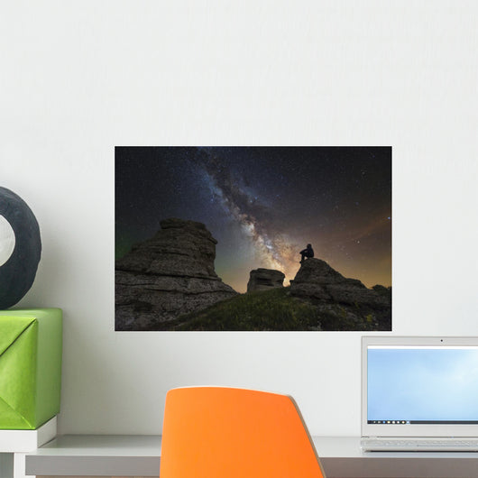 Man Sits Top Demerdzhi Wall Decal