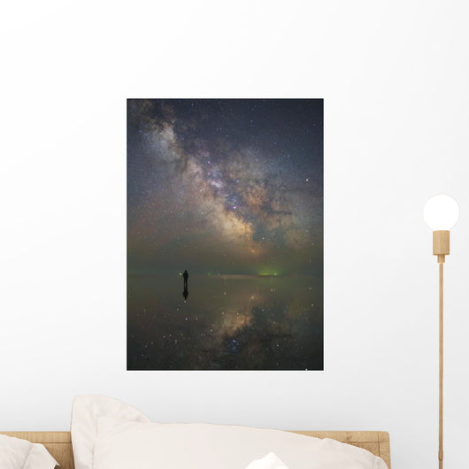 Man Stands Alone Lake Wall Decal