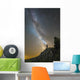 Man Shining Flashlight Milky Wall Decal