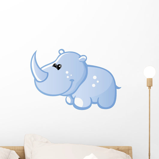 Cute Baby Blue Cartoon Wall Decal