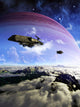 Two Spacecraft Prepare to Wall Decal