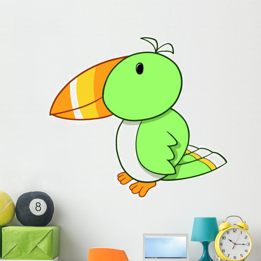 Perched Cute Little Toucan Wall Decal