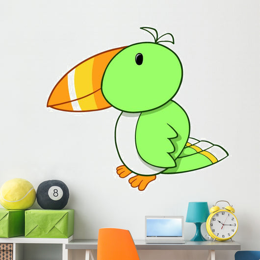 Perched Cute Little Toucan Wall Decal