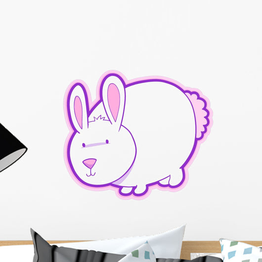 Cute Pink Bunny 12 Wall Decal