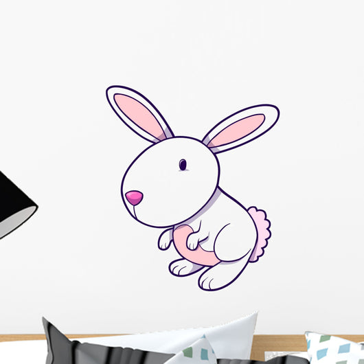 White Bunny 0014 Wall Decal