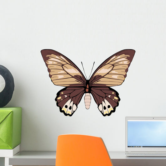 Tan and Brown Butterfly Wall Decal