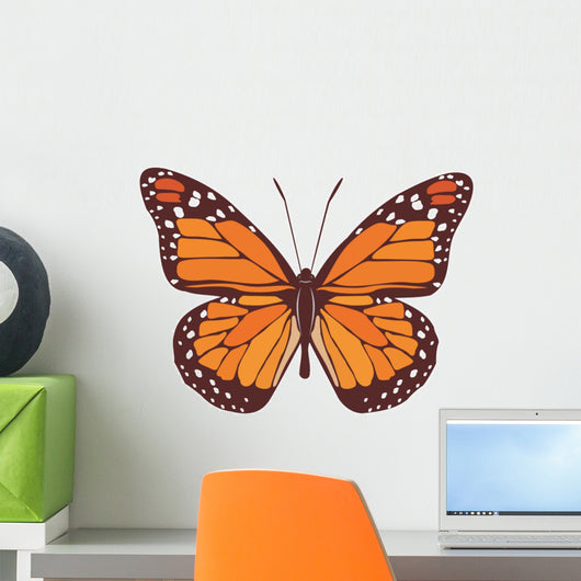 Orange Butterfly Wall Decal