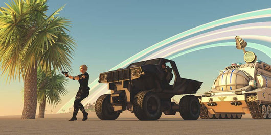 Female Soldier Draws Her Wall Decal