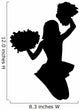 Black Jumping Pom-pom Cheerleader Wall Decal