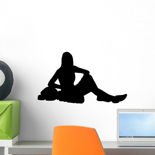 Cheer Silhouette Style Black Wall Decal