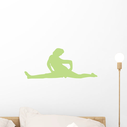 Cheer Silhouette Lime Green Wall Decal
