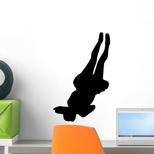 Black Back-flip Cheer Wall Decal