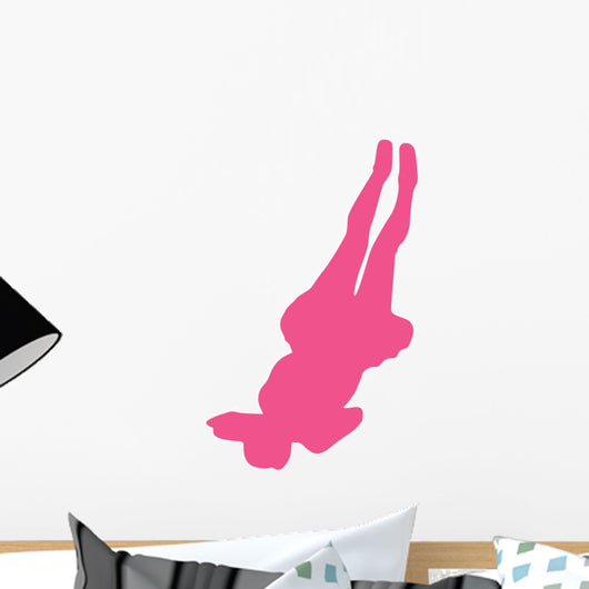 Hot Pink Back-flip Cheer Wall Decal