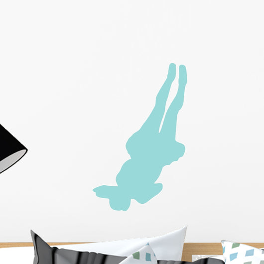 Blue Back-flip Cheer Wall Decal