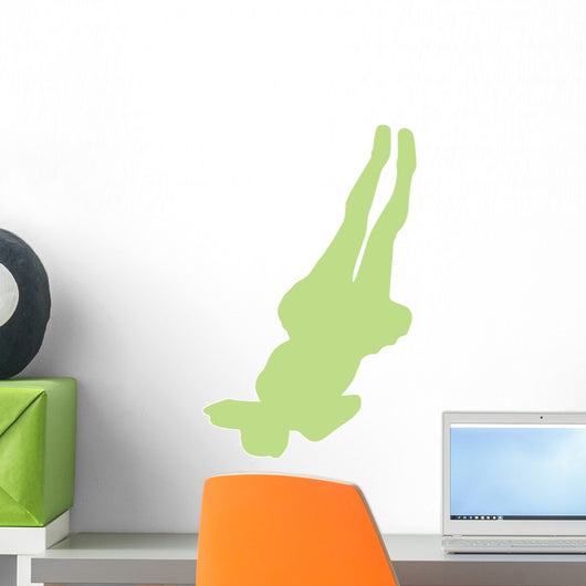 Lime Green Back-flip Cheer Wall Decal