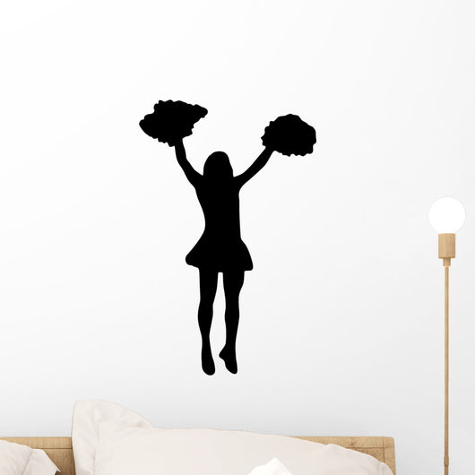 Cheer Silhouette Black Wall Decal