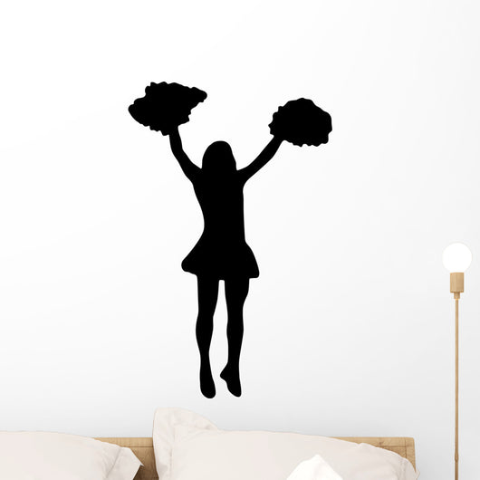 Cheer Silhouette Black Wall Decal