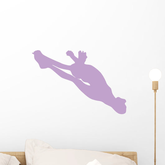 Cheer Silhouette Style Lavender Wall Decal