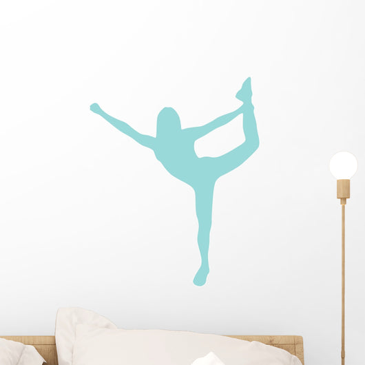 Cheer Silhouette Light Blue Wall Decal