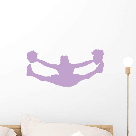 Purple Jumping Splits Cheer Wall Decal