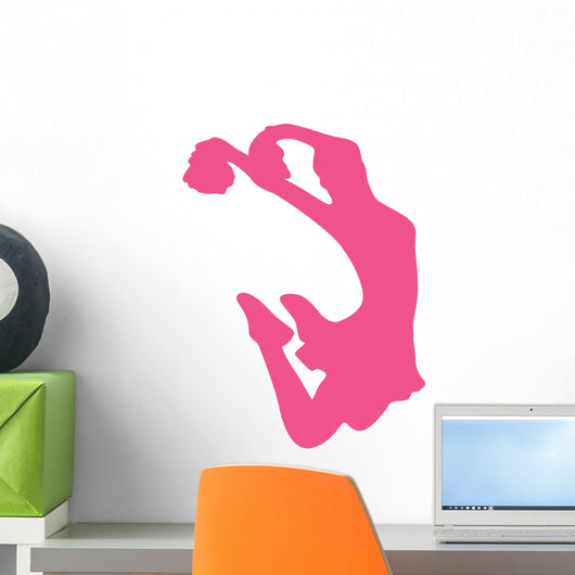 Cheer Silhouette Hot Pink Wall Decal